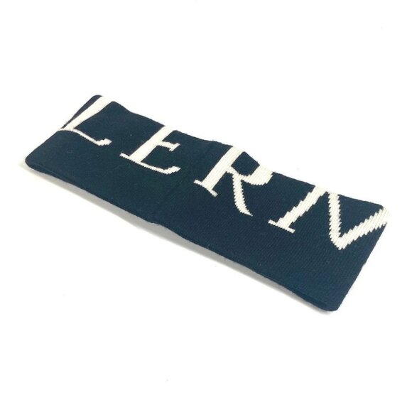 MONCLER logo headband hair accessories hair band wool / polyester Black/White - Picture 5 of 8